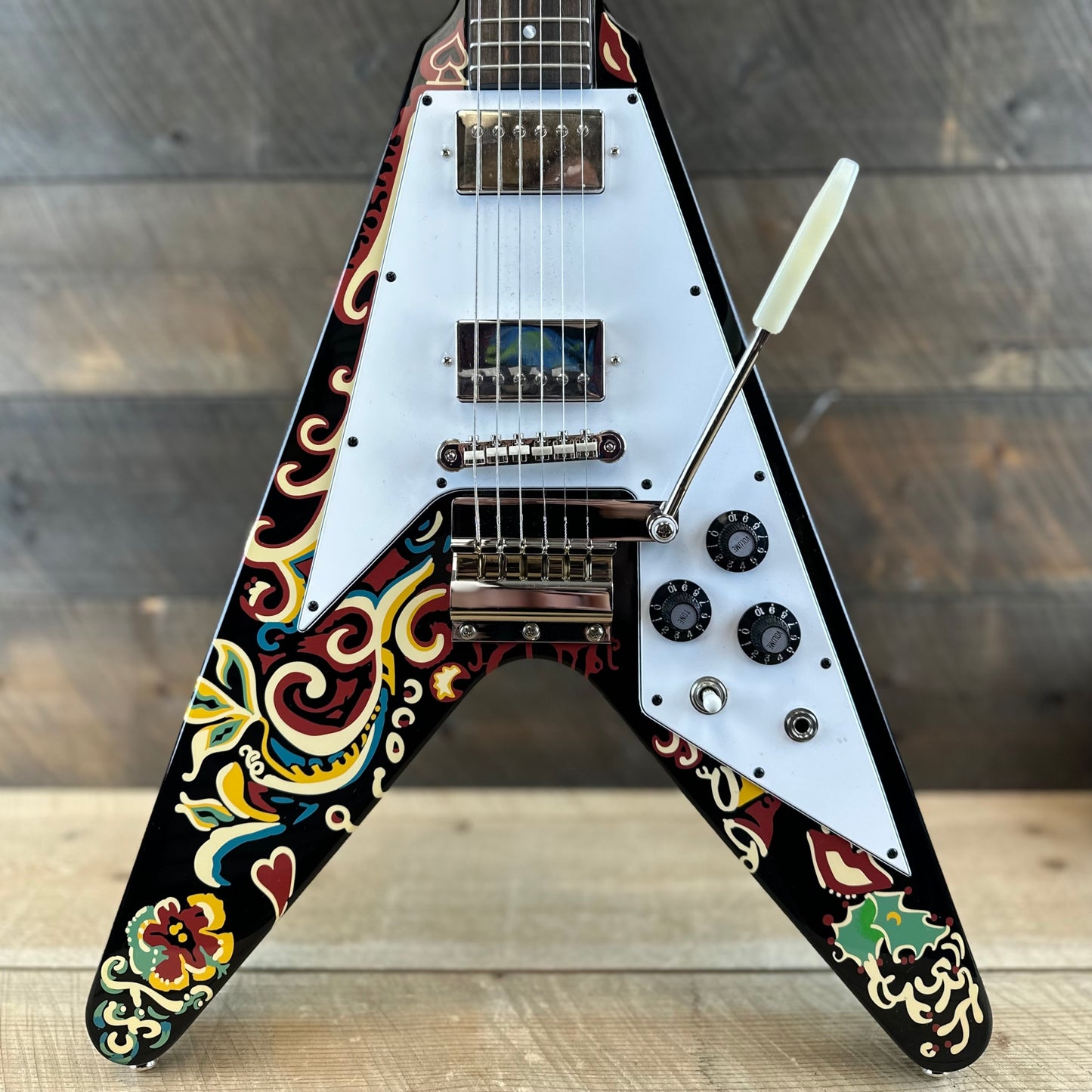 Epiphone Jimi Hendrix™ "Love Drops" Flying V - Ebony 24061527876