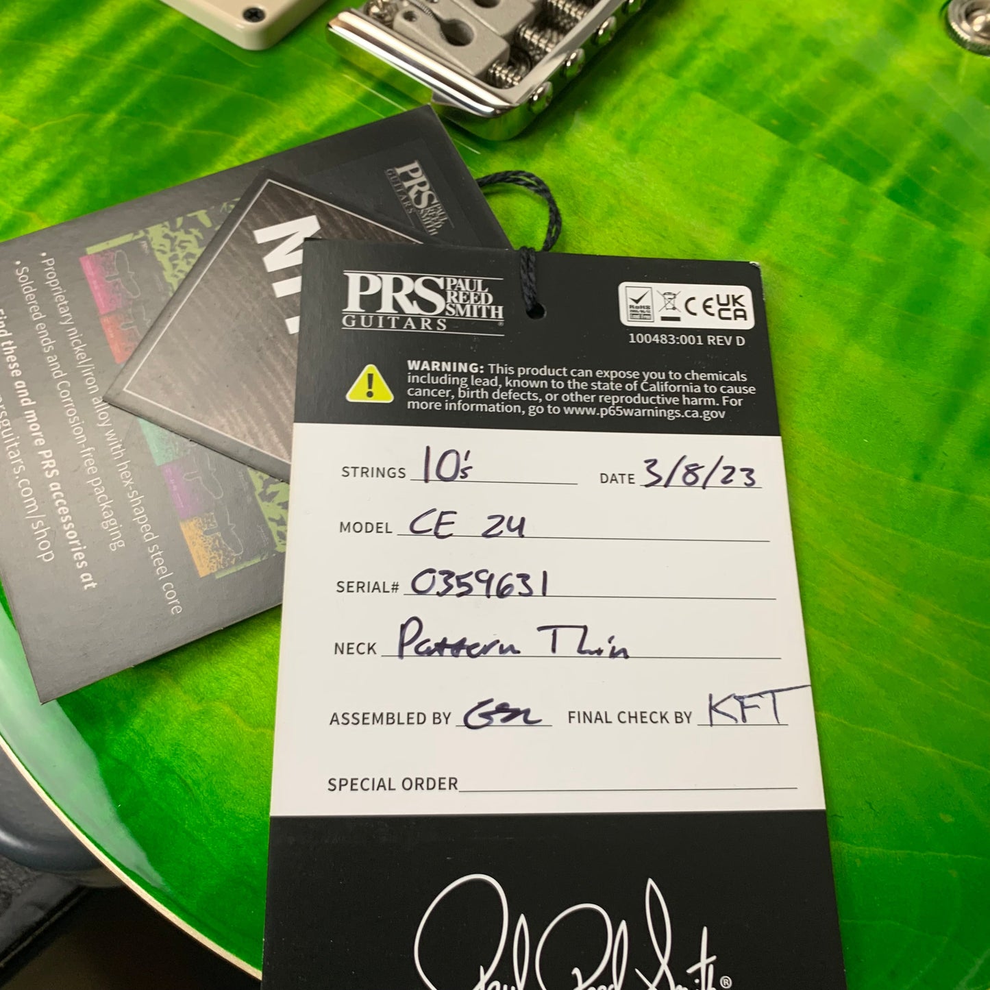 Floor Model PRS CE 24 TGS Spec. Limited 57/08 Pickups - Eriza Verde 359631