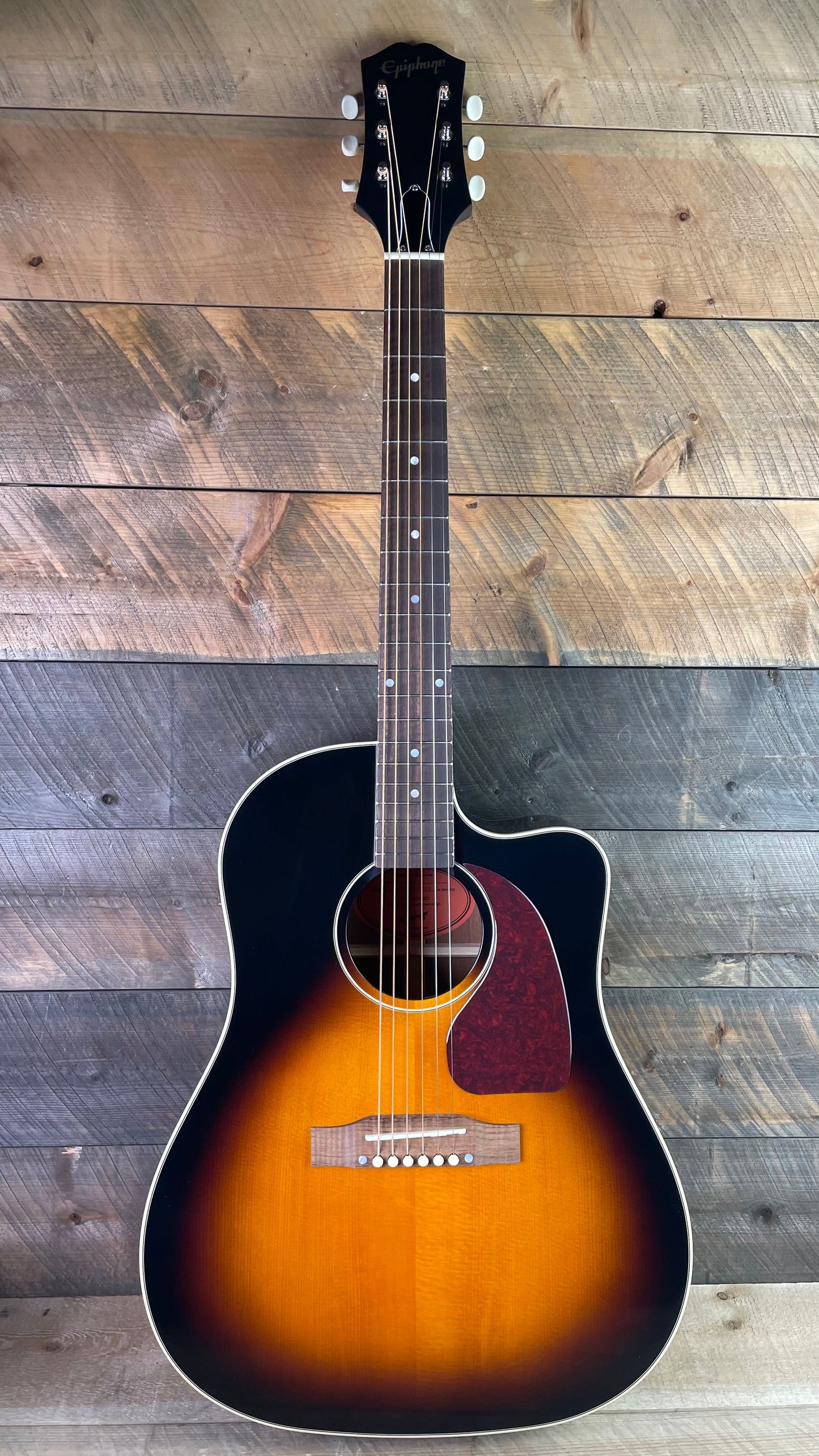 Epiphone J-45 EC Acoustic-Electric Guitar - Aged Vintage Sunburst Gloss 22022303816