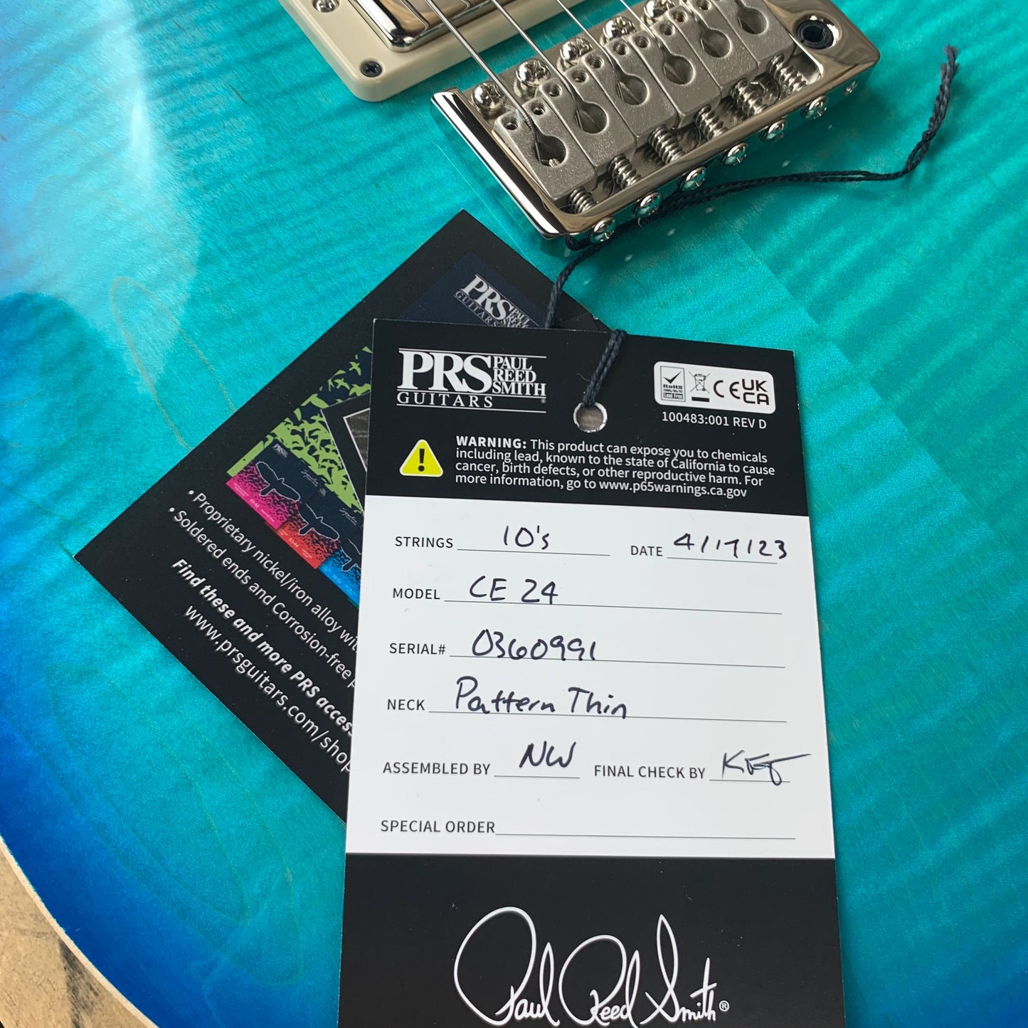 Floor Model PRS CE 24 TGS Spec. Limited 57/08 Pickups - Makena Blue 360991