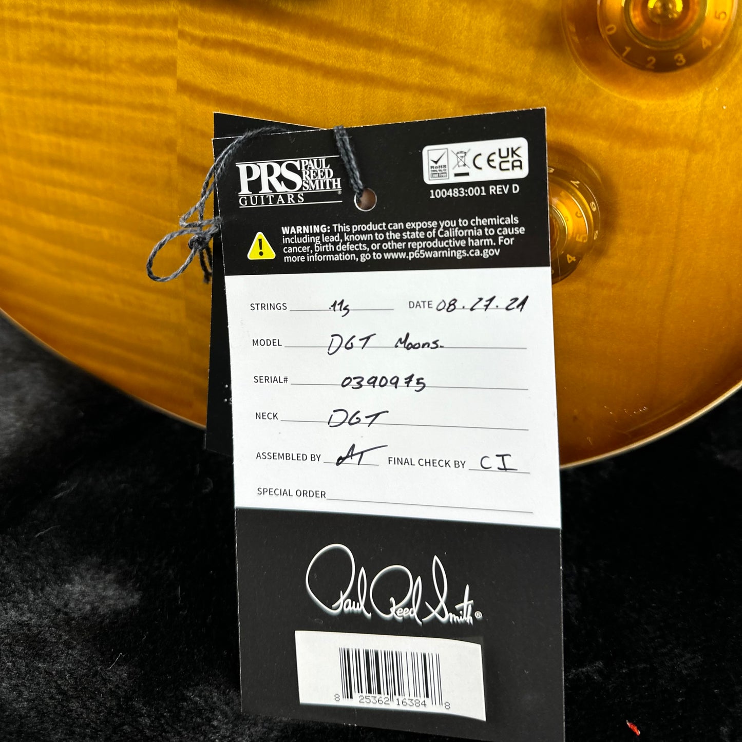 PRS DGT  (David Grissom Trem) W/Moons - McCarty Sunburst 390975