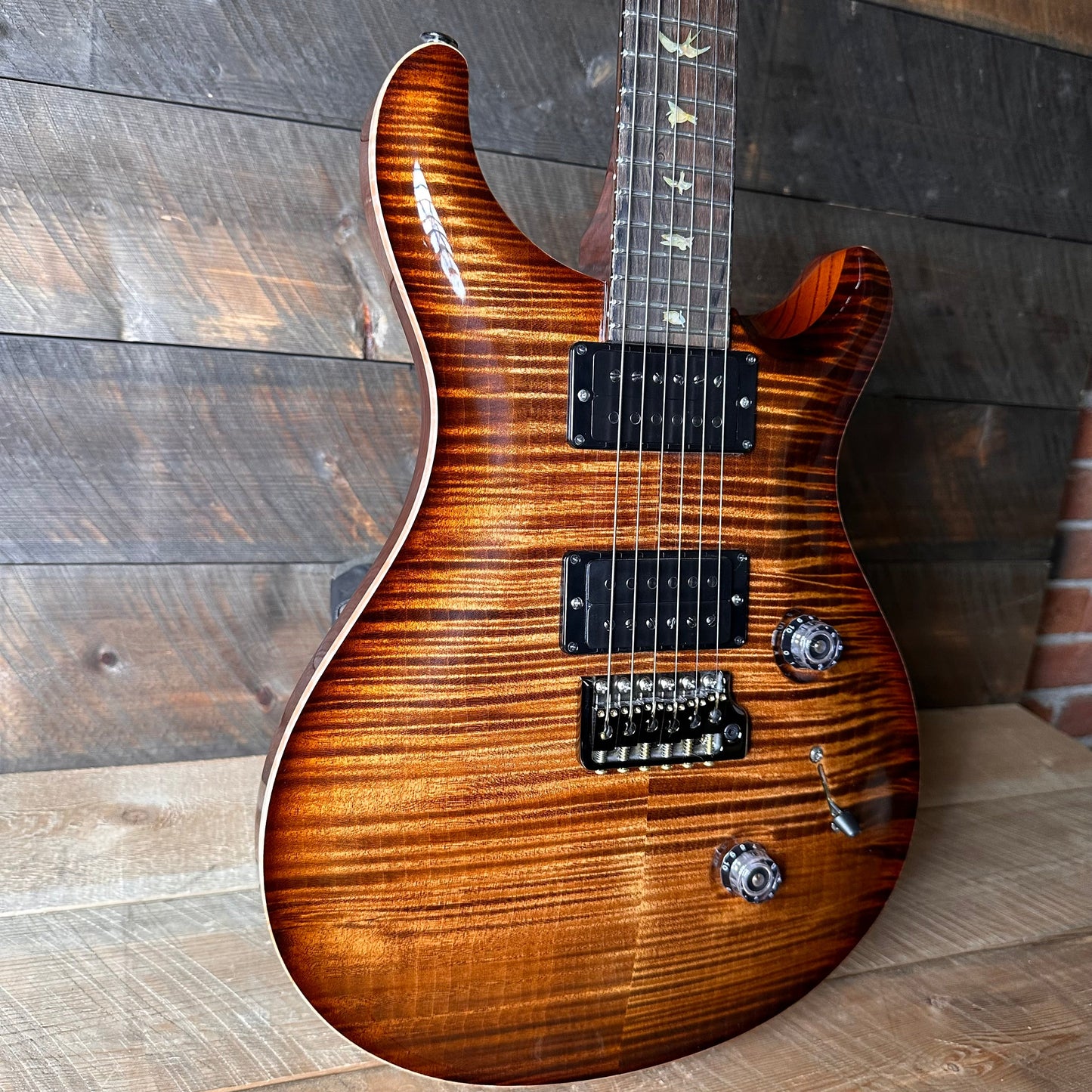 PRS Custom 24 Wood Library Flame Maple 10-Top 85/15 Stained Maple Neck Swamp Ash Back - Copperhead Burst 363700