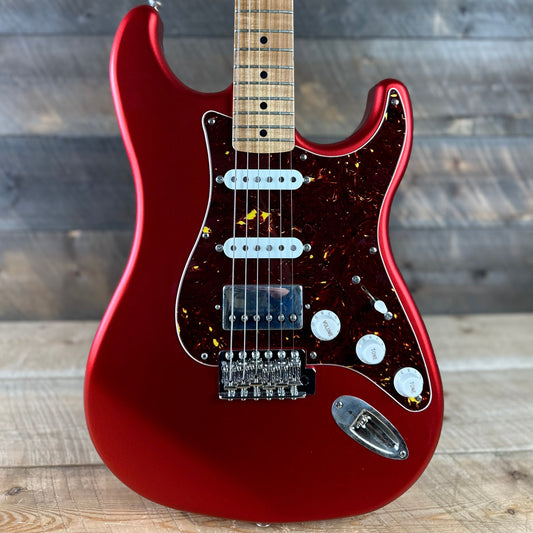 LsL Instruments Saticoy One B HSS Roasted Flame Maple Neck  - Candy Apple Red 6270