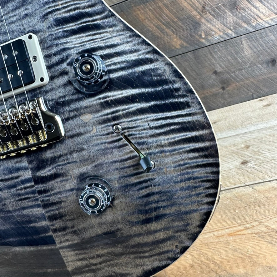 PRS Custom 24 Flame Maple Top  - Charcoal Natural Back 380253