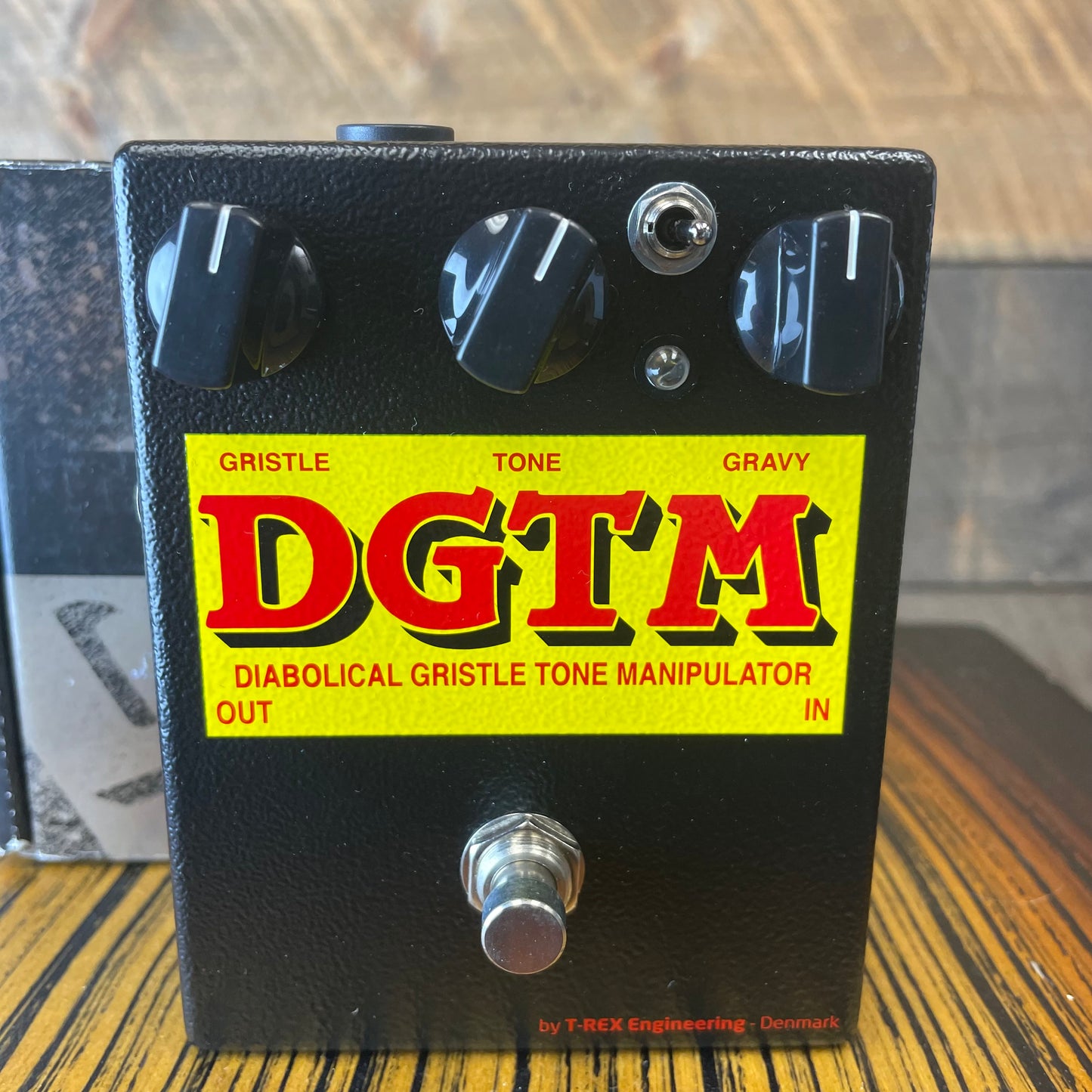 T-Rex DGTM Diabolical Gristle Tone Manipulator Overdrive nos 2010s - Black with Yellow Label